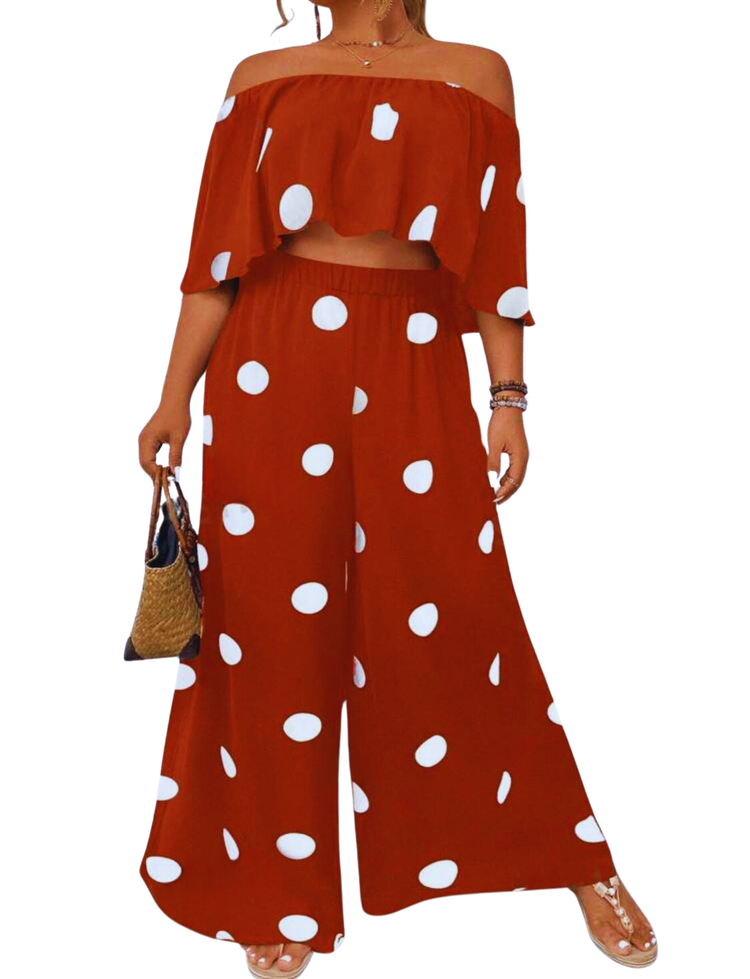 Plus Size Aliyah - 2 Pieces Set Top and Pants