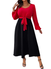 Plus Size Dress Manilyn - Two Tone Dress