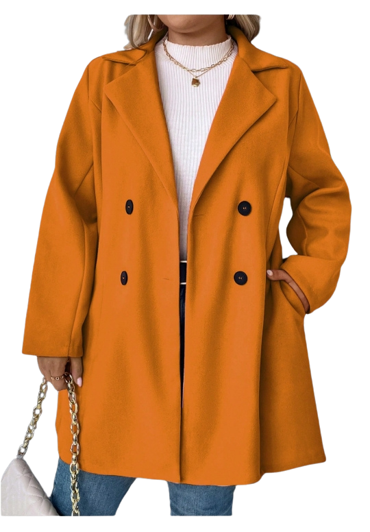 Plus Size Outerwear Sosefina - Wool Like Coat