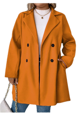 Plus Size Outerwear Sosefina - Wool Like Coat