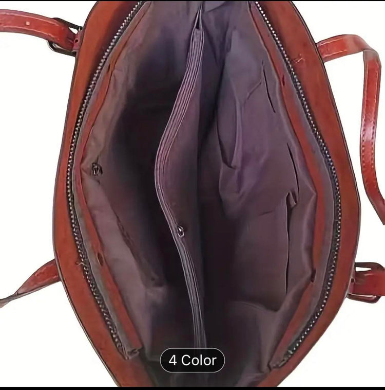 Curvy Plus Marie - Leather Tote Bag