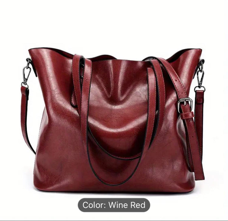 Curvy Plus Marie - Leather Tote Bag