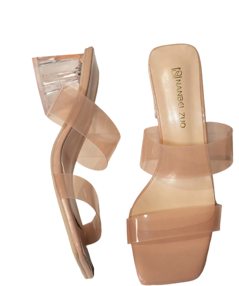 Curvy Soles Nanbei 2 Strap - Crystal Heels