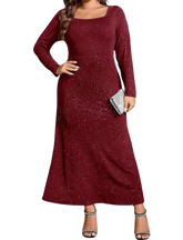 Plus Size Dress Leilei - Long Glitter Dress