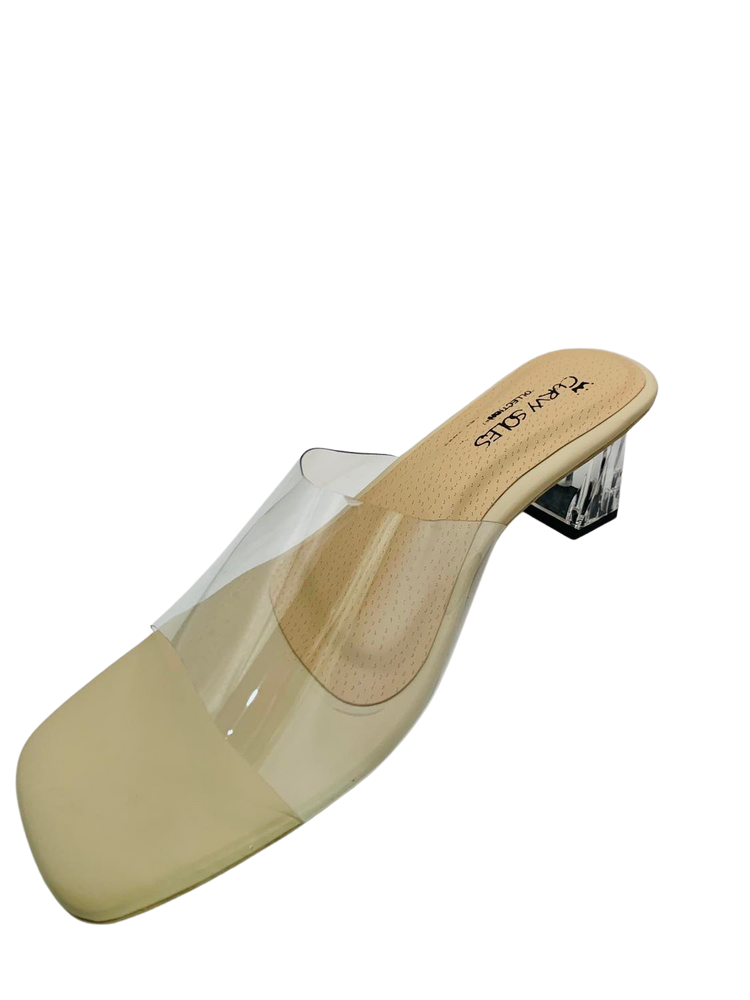 Curvy Soles Kimberly - Widefit Clear Heels