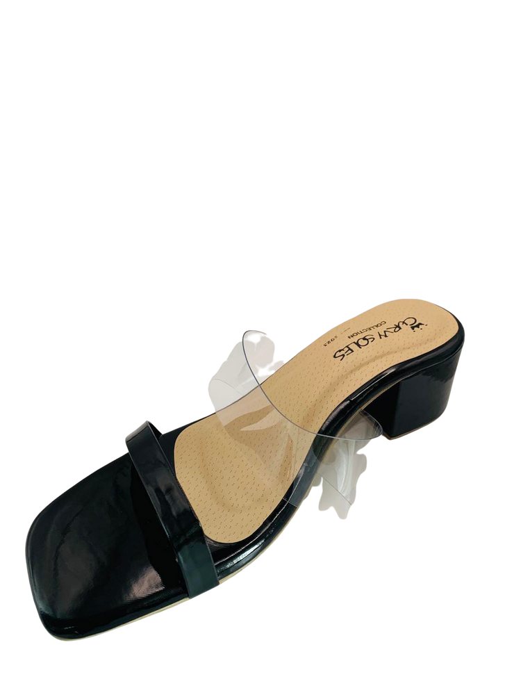 Curvy Soles Terry - Wide Fit Block Heels