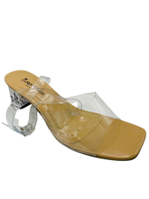 Curvy Soles Dorothy - Widefit Ankle Strap Clear Heels