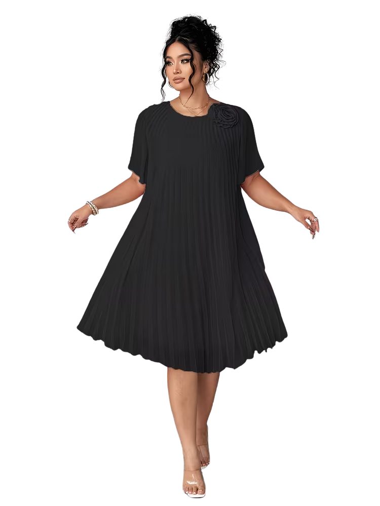 Plus Size Dress Zendaya - Pleated Dress