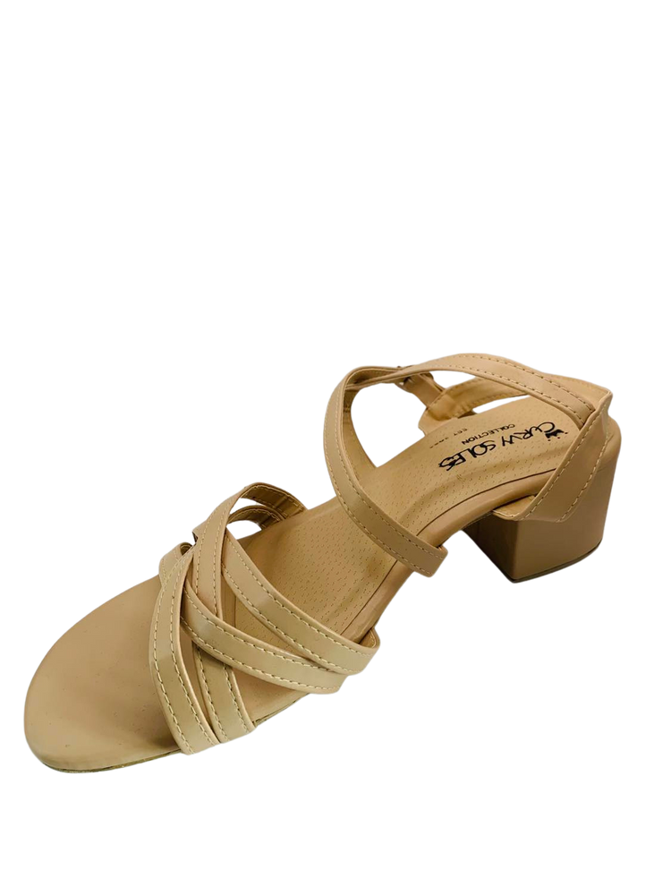 Curvy Soles Mave - Widefit Ankle Strap Block Heels