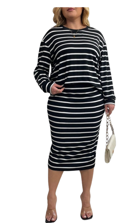 Plus Size Andie - 2 Pieces Set Top and Skirt