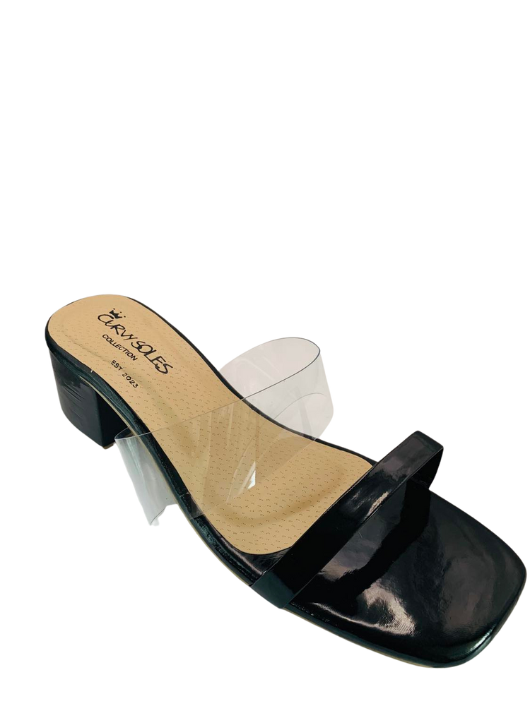 Curvy Soles Terry - Wide Fit Block Heels