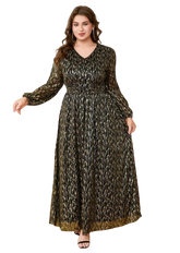 Plus Size Dress Isafele - Long Glitter Dress