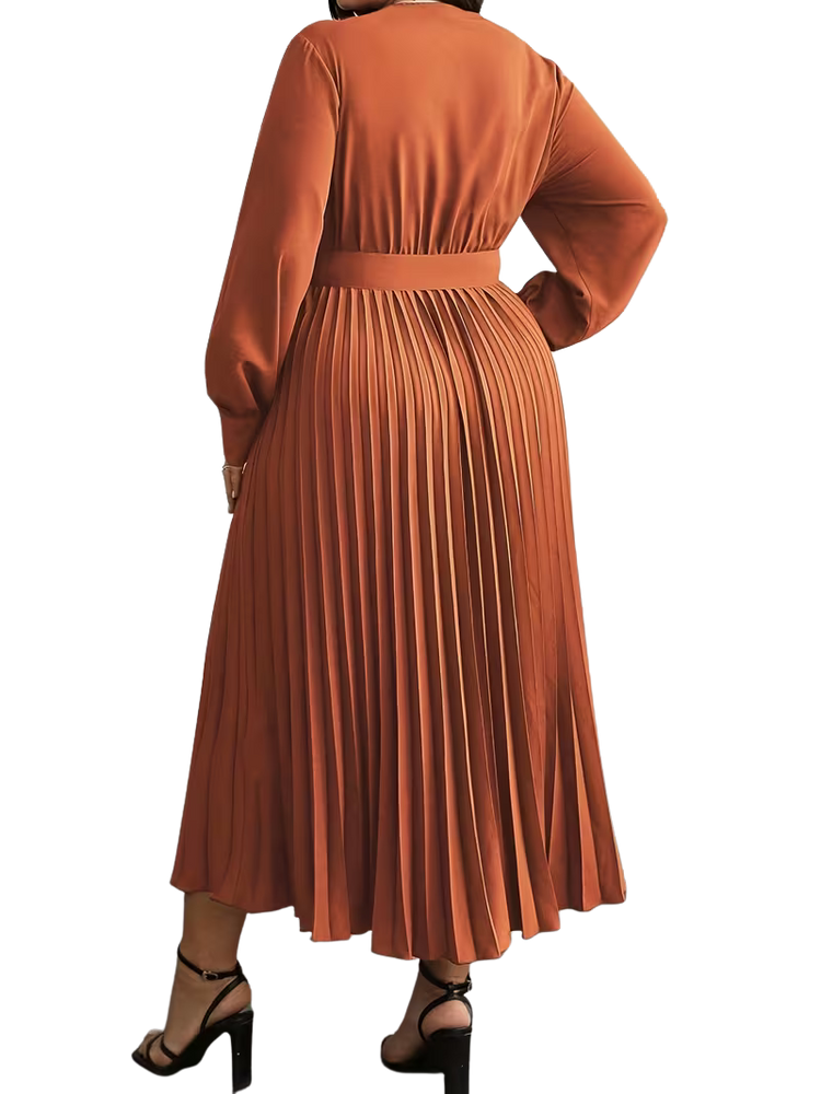 Plus Size Dress Tamara - Long Pleated Dress