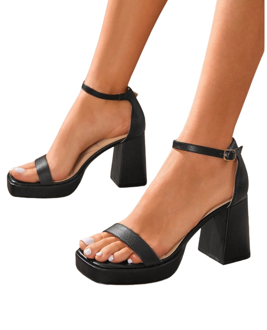 Curvy Soles Mia - Widefit Ankle Strap High Heels