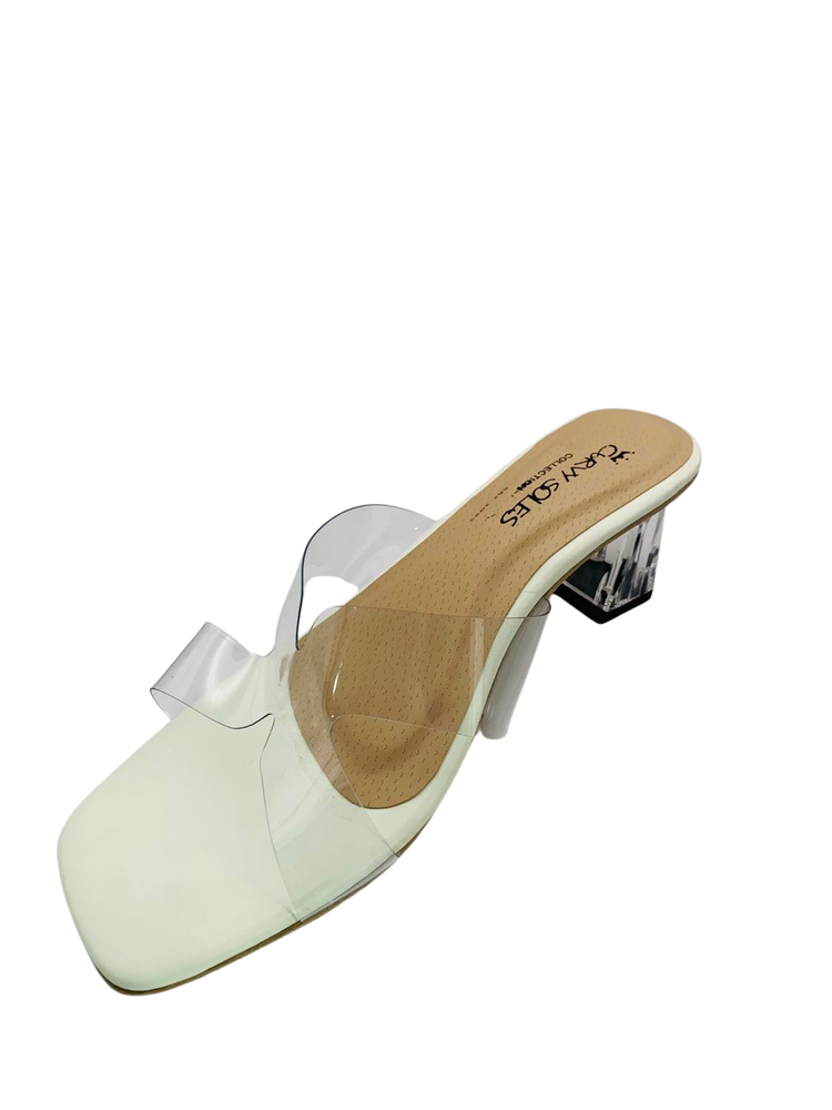 Curvy Soles Mercer - Widefit Clear Heels