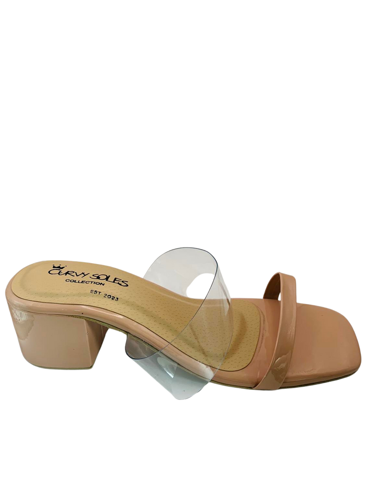 Curvy Soles Terry - Wide Fit Block Heels