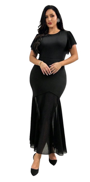Plus Size Dress Maricel - Long Ball Dress