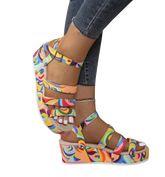 Curvy Soles Oana - Wide Fit Wedge Sandals