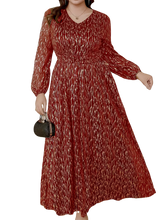 Plus Size Dress Isafele - Long Glitter Dress