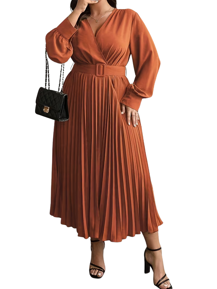 Plus Size Dress Tamara - Long Pleated Dress