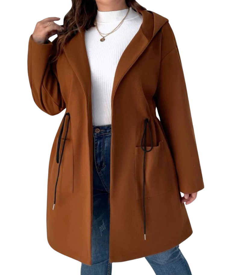 Plus Size Outerwear Mareta - Wool Like Coat