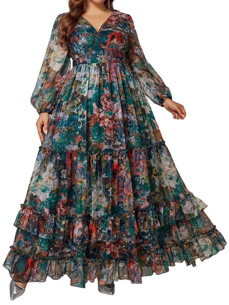 Plus Size Dress Belle - Long Ball Dress