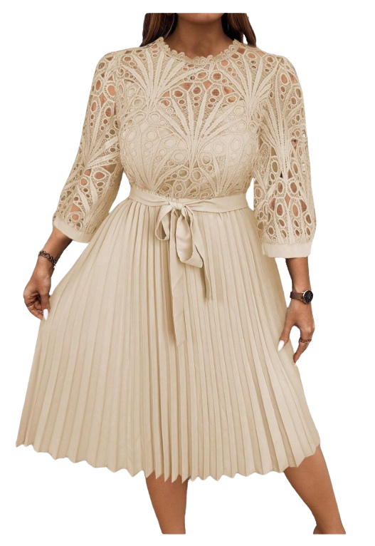 Plus Size Dress Mallory - Lace Patchwork Dress