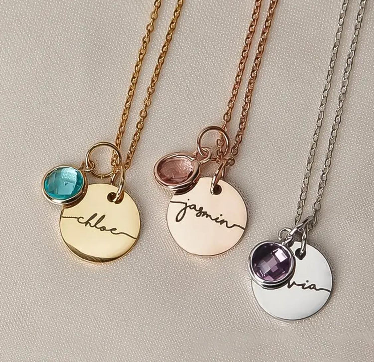 Pre-Order Personalised Necklace with Birth Stone