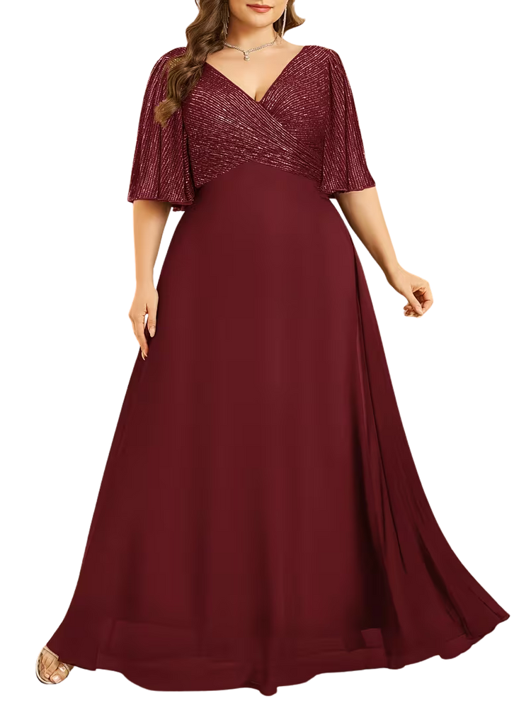 Plus Size Dress Ludovica - Sequin Ball Dress