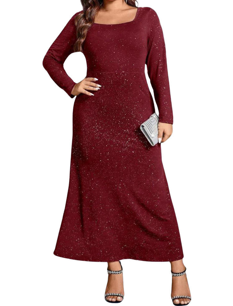 Plus Size Dress Leilei - Long Glitter Dress