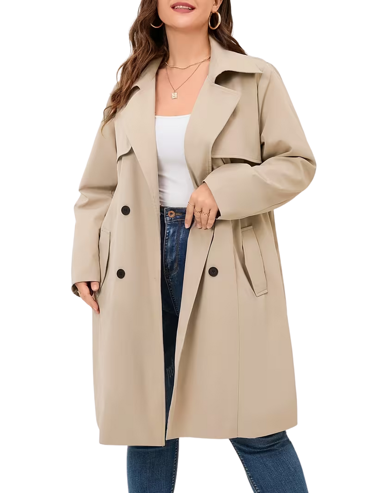 Plus Size Outerwear Molly - Double Breasted Coat