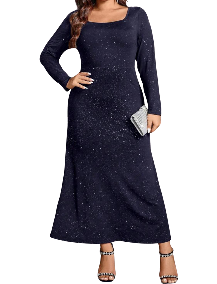 Plus Size Dress Leilei - Long Glitter Dress