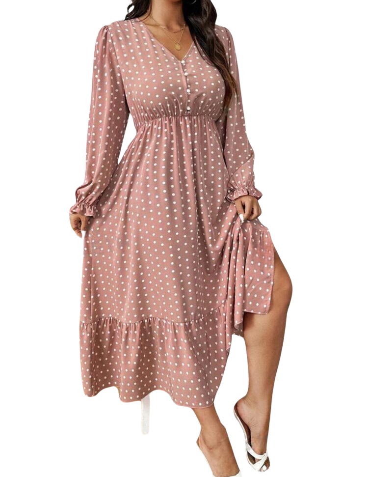 Plus Size Dress Cleofe - Long Dress