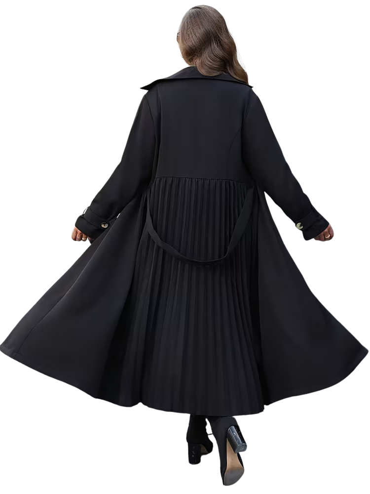 Plus Size Outerwear Olina - Double Breasted Wool Like Coat