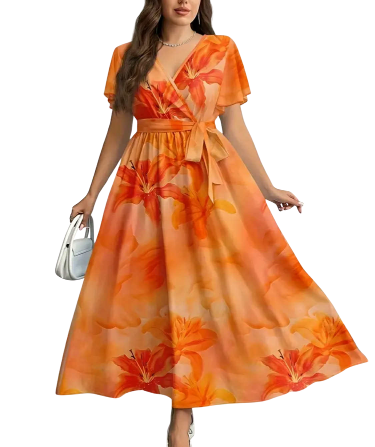 Plus Size Dress Jolie - Floral Dress